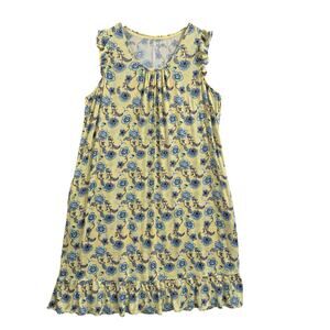 Night Gown Yellow Croft and Barrow Women's Sleepwear Ruffles Floral SZ/2X